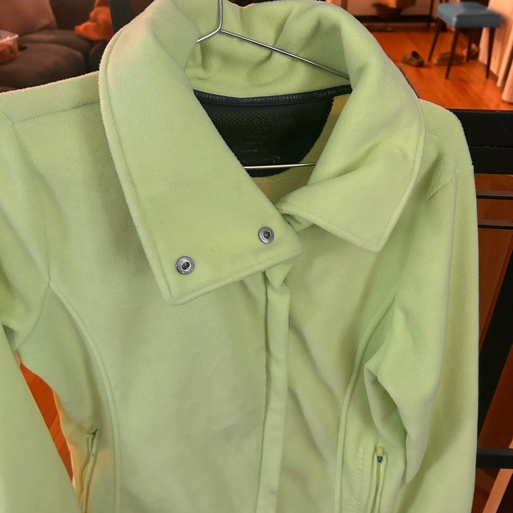 Calvin Klein Performance Neon Yellow Utility Jacket - Picture 4 of 5